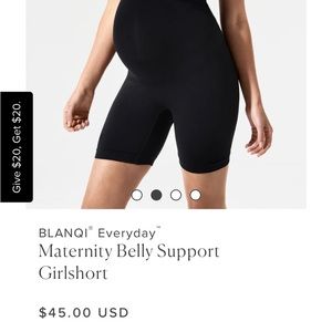 Blanqi Maternity Belly Support Biker Shorts - Size Small
